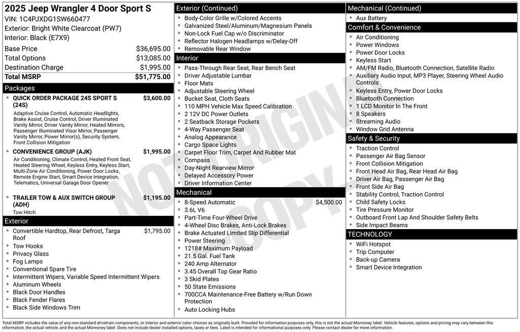 New 2025 Jeep Wrangler Sport S image 6