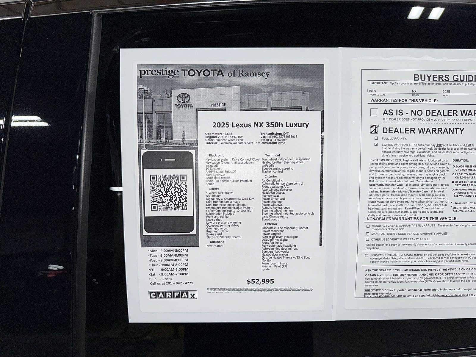Used 2025 Lexus NX 350h AWD w/ Cold Area Package image 13