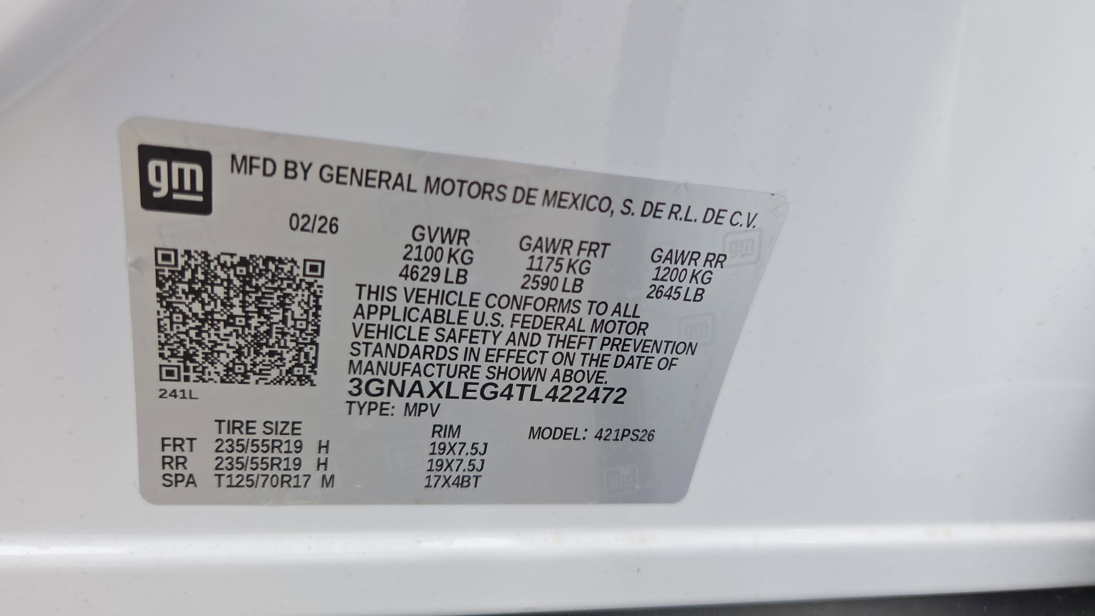 New 2026 Chevrolet Equinox RS FWD image 20