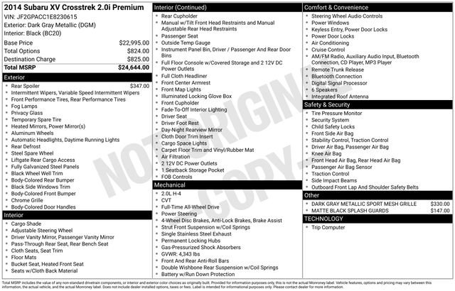 Used 2014 Subaru Crosstrek 2.0i Premium image 10