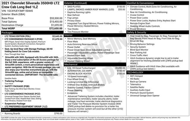 Used 2021 Chevrolet Silverado 3500 LTZ w/ LTZ Texas Edition AWD/4WD image 32