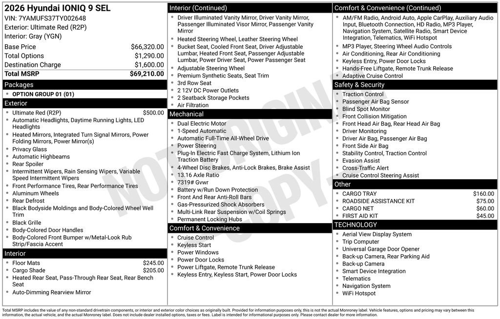 New 2026 Hyundai Ioniq 9 SEL AWD/4WD image 4