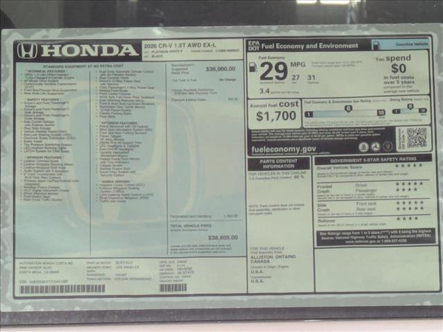 New 2026 Honda CR-V EX-L image 18