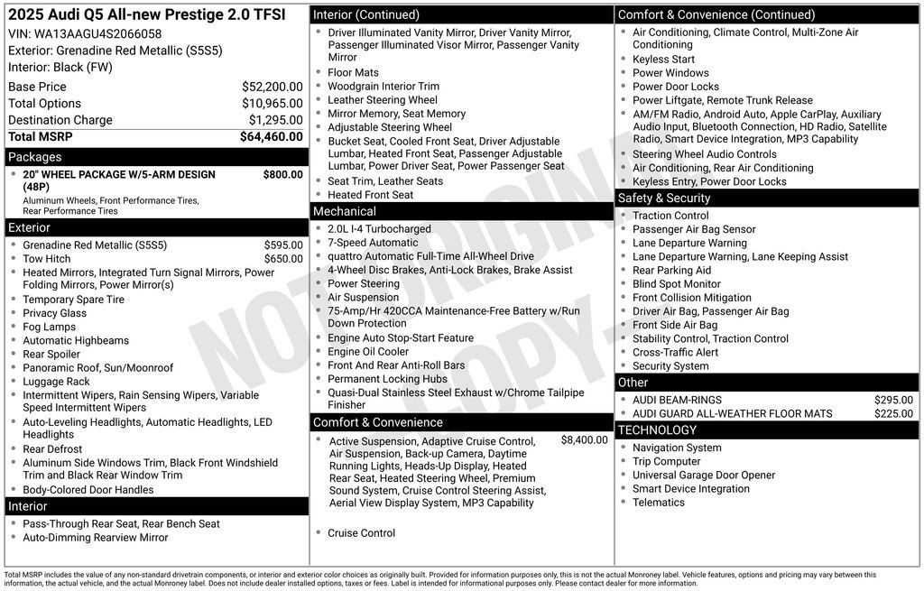 New 2025 Audi Q5 Prestige image 79