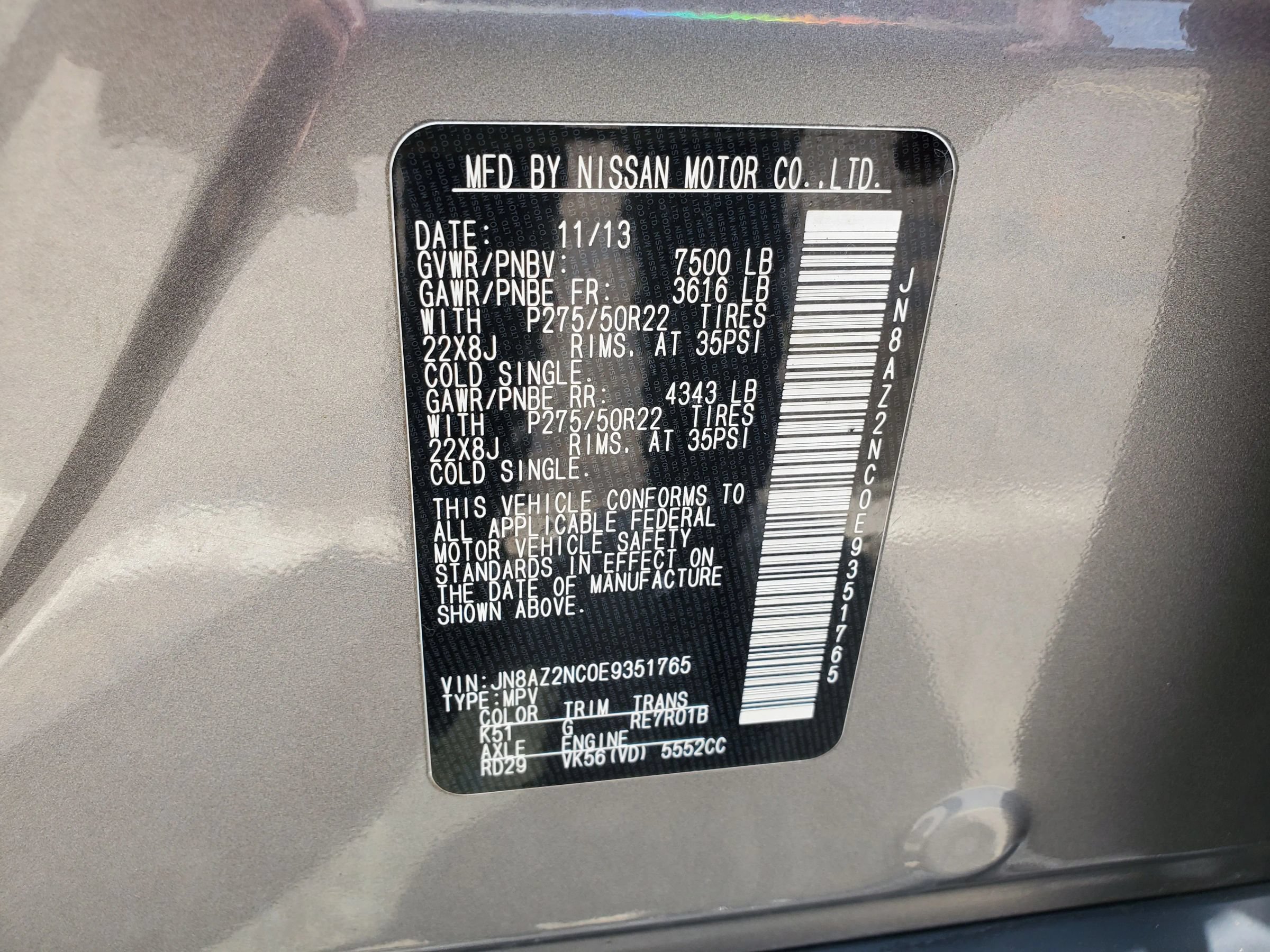 Used 2014 INFINITI QX80 4WD w/ Theater Package image 68
