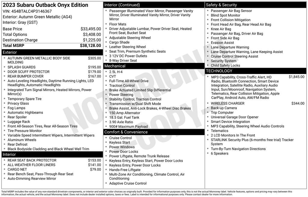 Used 2023 Subaru Outback Onyx Edition image 35