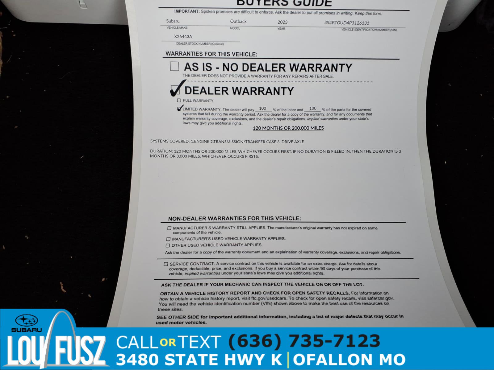 Used 2023 Subaru Outback Wilderness AWD/4WD image 35