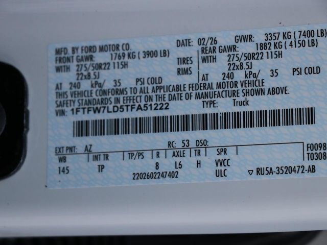 New 2026 Ford F150 Platinum w/ Equipment Group 703A Plus image 32