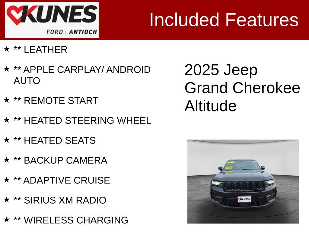 Used 2025 Jeep Grand Cherokee Altitude AWD/4WD image 3