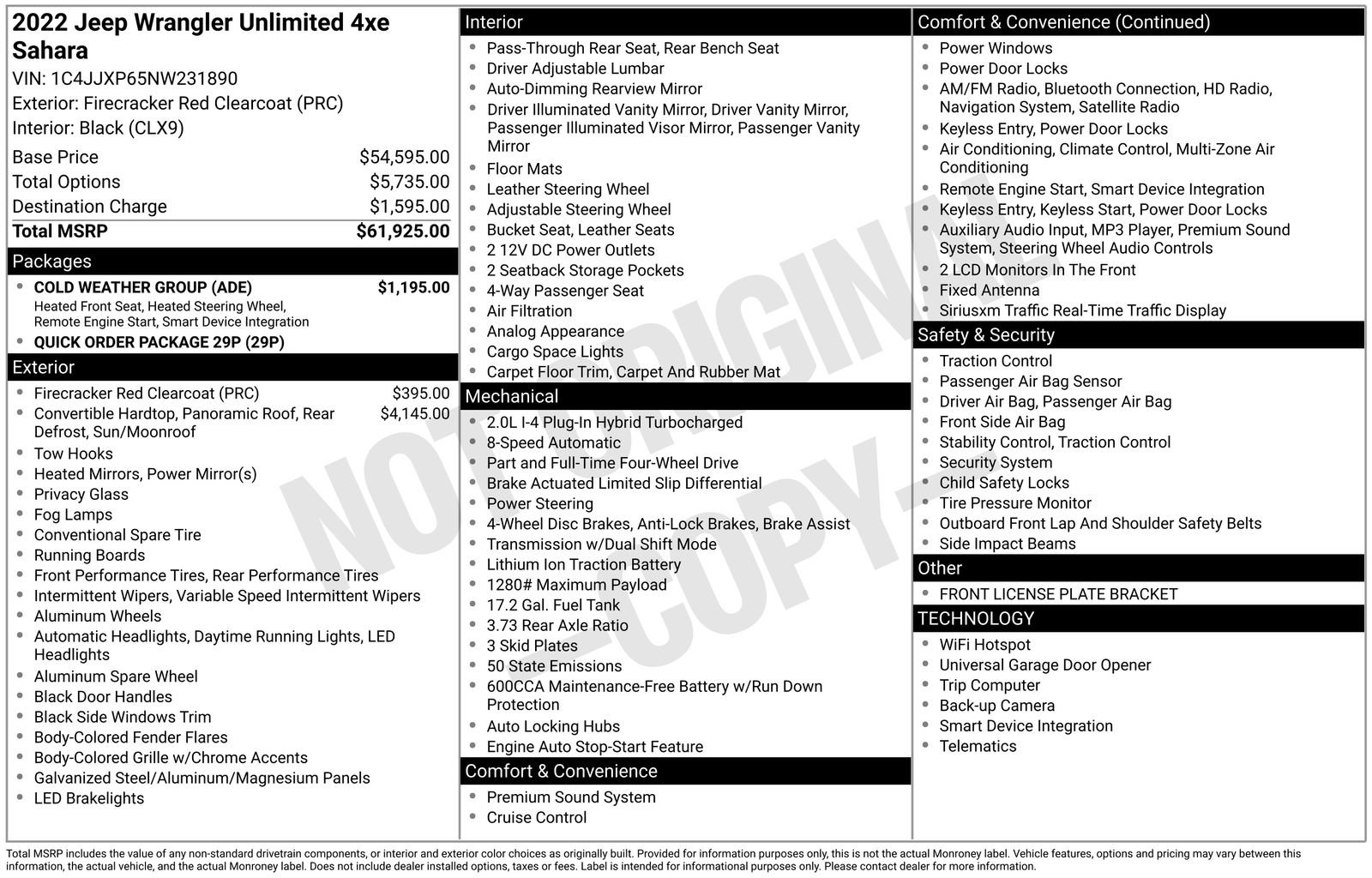 Used 2022 Jeep Wrangler Unlimited Sahara 4xe w/ Cold Weather Group image 40