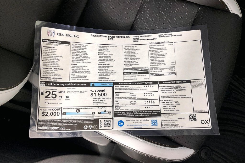 New 2026 Buick Envision Sport Touring AWD/4WD image 14