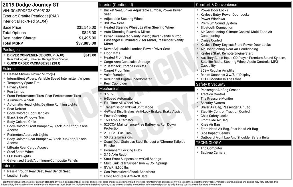 Used 2019 Dodge Journey GT w/ Driver Convenience Group image 47