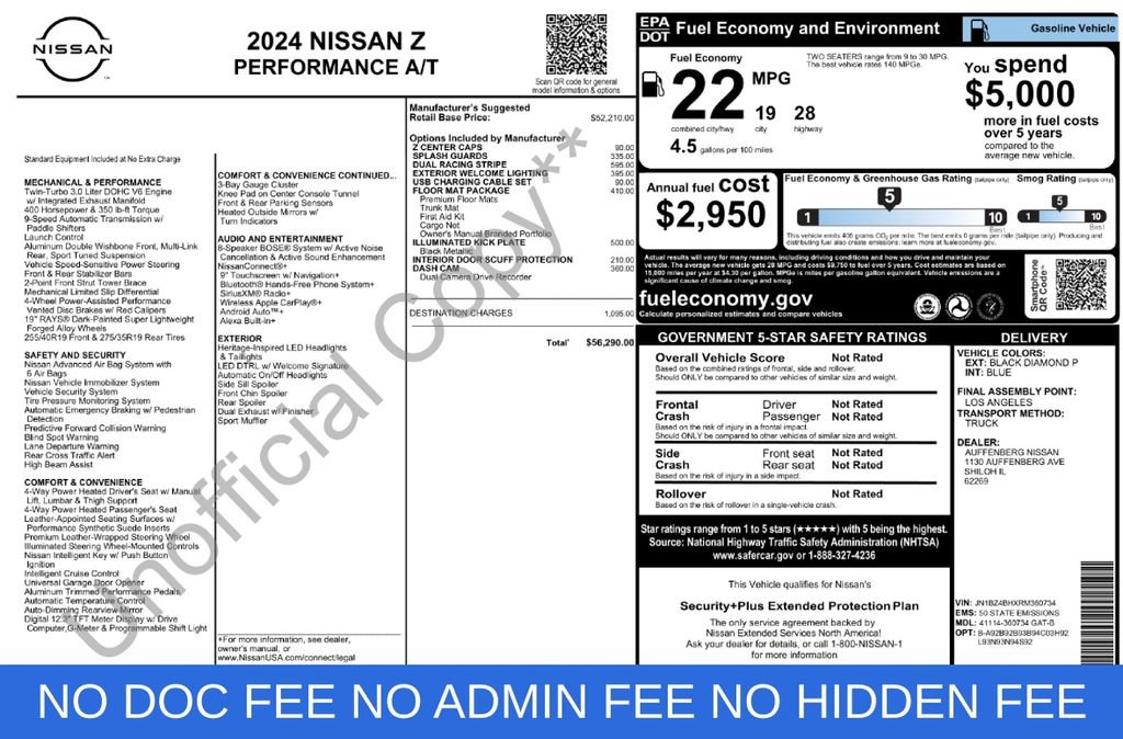 Used 2024 Nissan Z Performance w/ Floor Mat Package RWD image 31