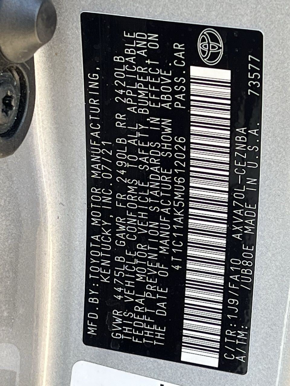 Used 2021 Toyota Camry LE FWD image 28