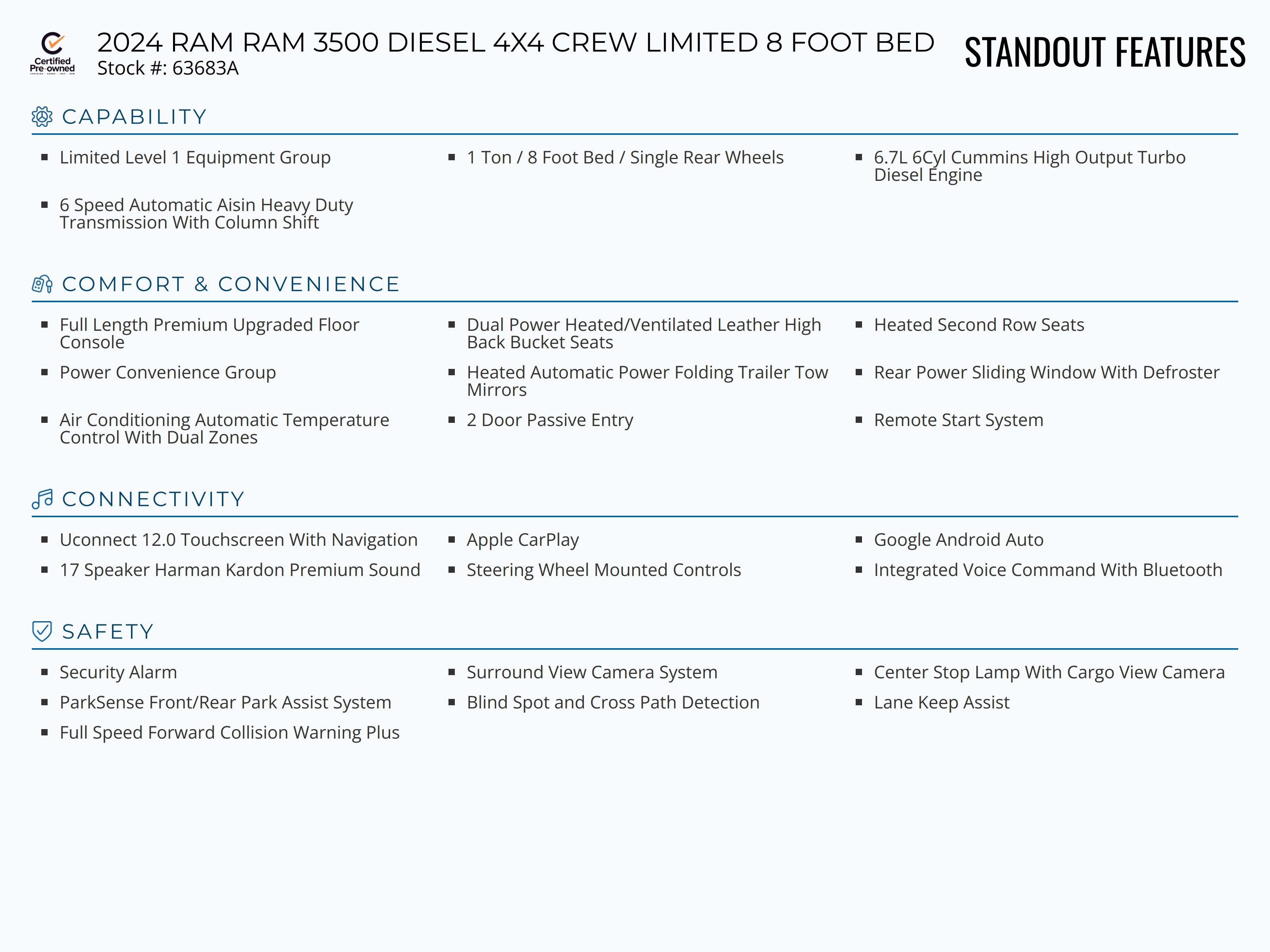Certified 2024 RAM 3500 Limited AWD/4WD image 2