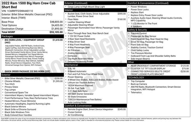 Used 2022 RAM 1500 Big Horn AWD/4WD image 23