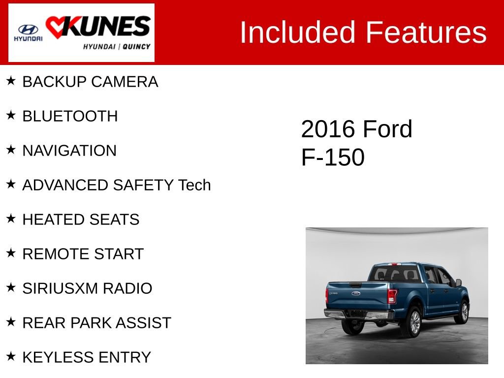 Used 2016 Ford F150 XLT w/ Equipment Group 302A Luxury AWD/4WD image 2