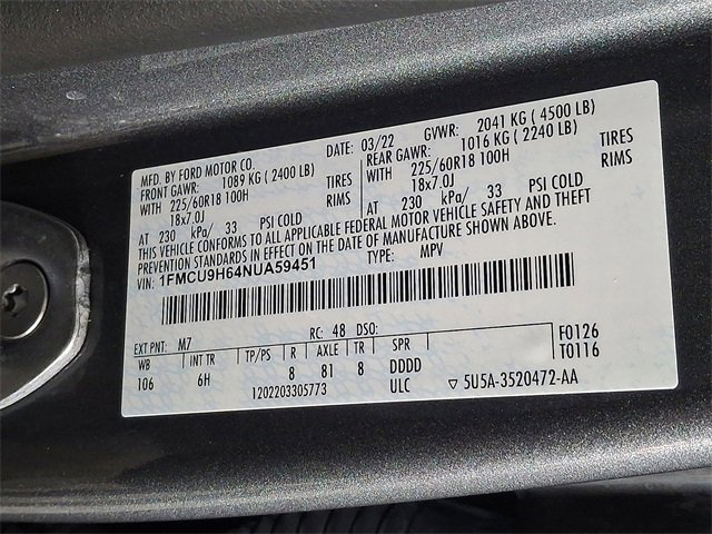 Used 2022 Ford Escape SEL image 25
