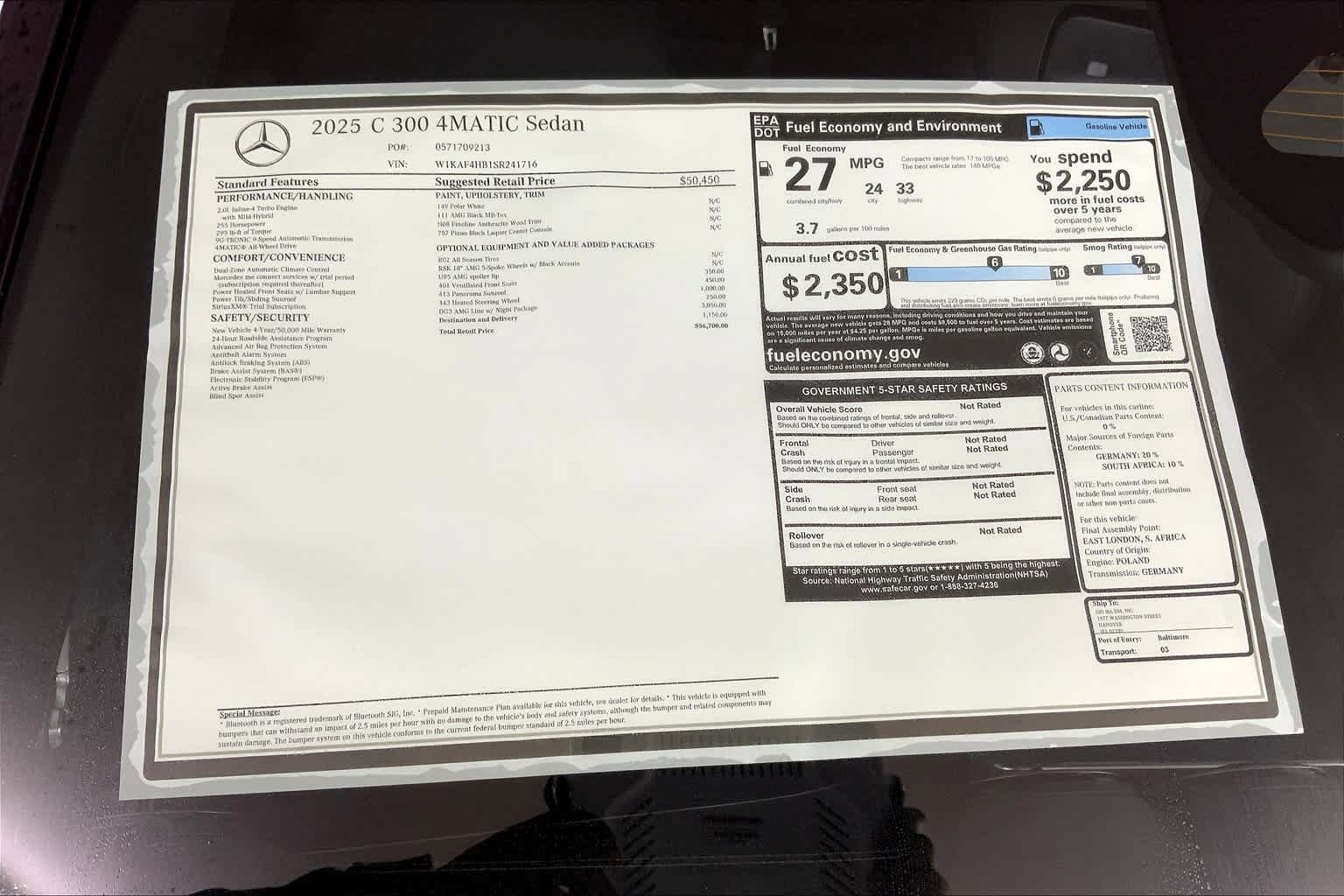 Used 2025 Mercedes-Benz C 300 4MATIC Sedan image 19
