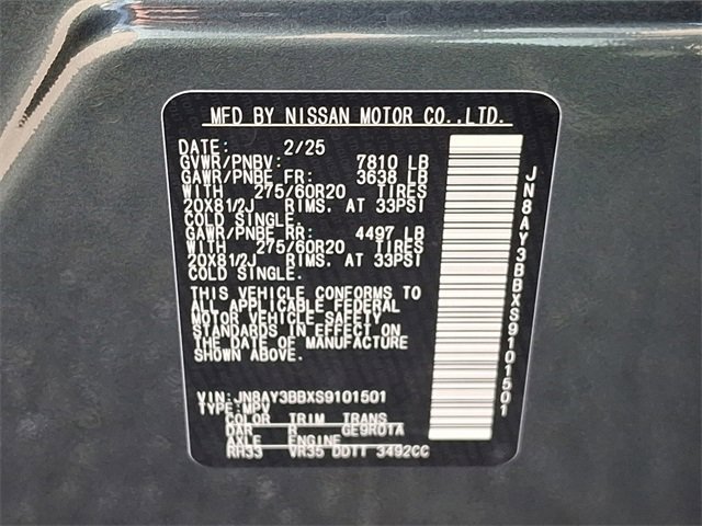 New 2025 Nissan Armada SL w/ Captain's Chari Seat Package image 19