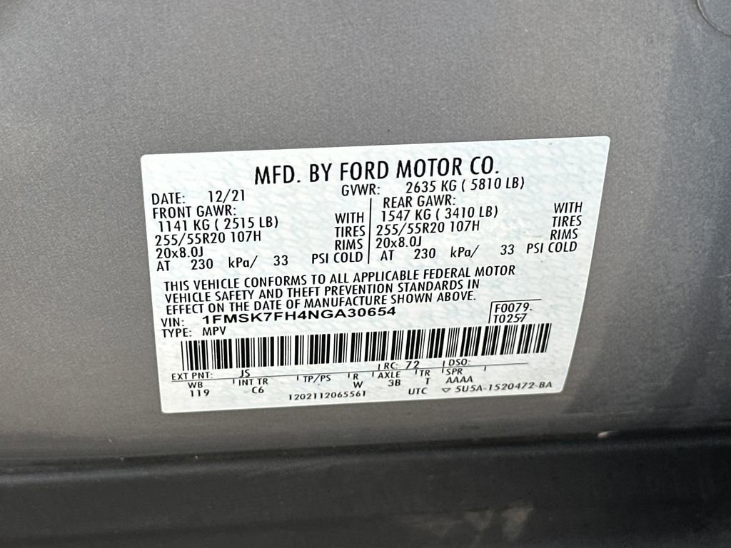 Used 2022 Ford Explorer Limited w/ Equipment Group 301A image 22