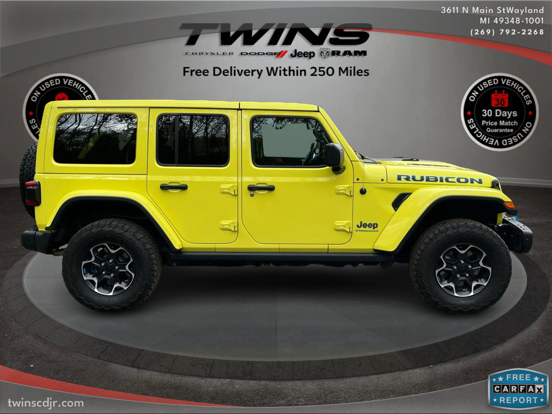 Used 2023 Jeep Wrangler Unlimited Rubicon 4xe w/ Steel Bumper Group image 2