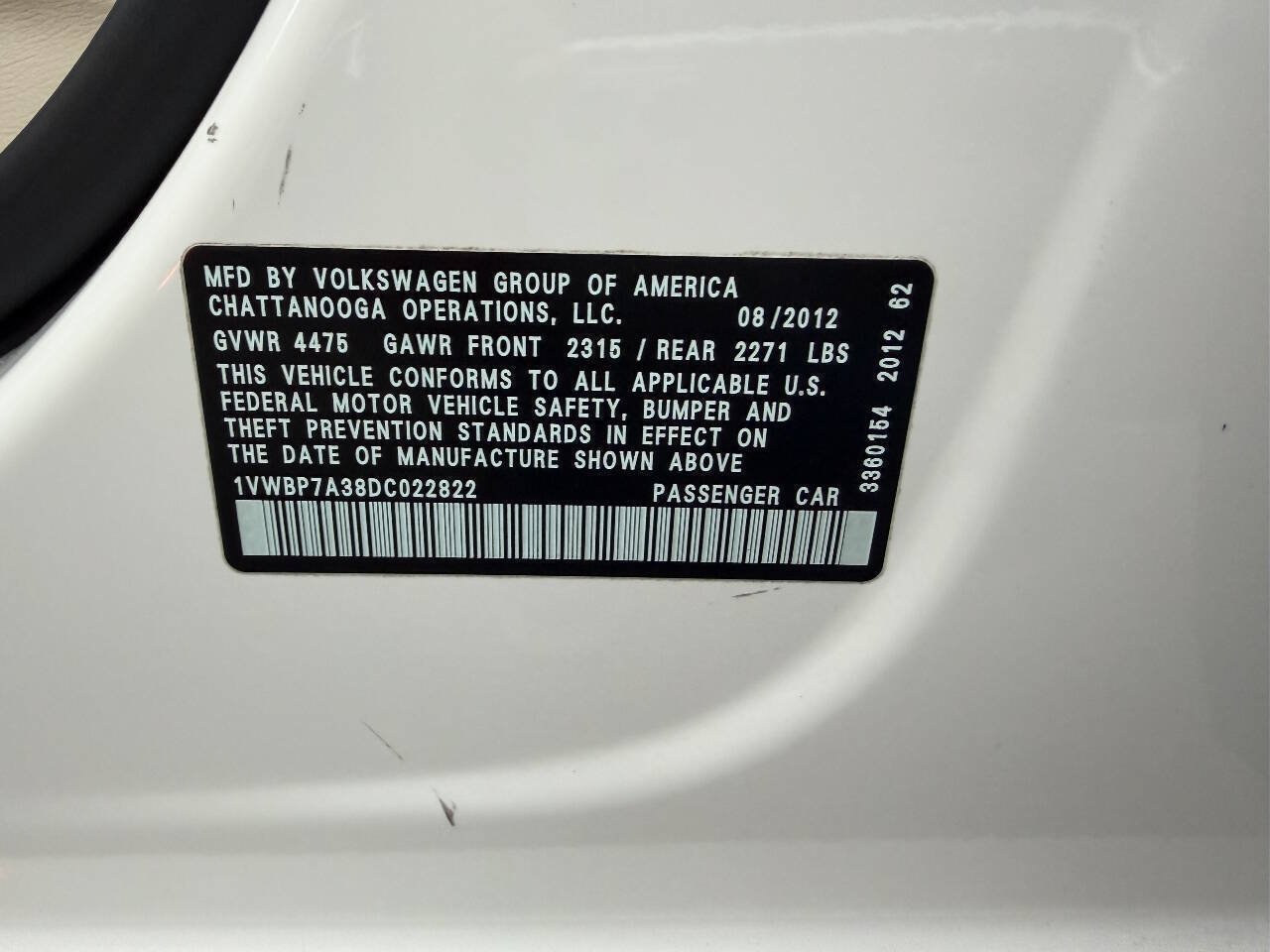 Used 2013 Volkswagen Passat 2.5 SE FWD image 17