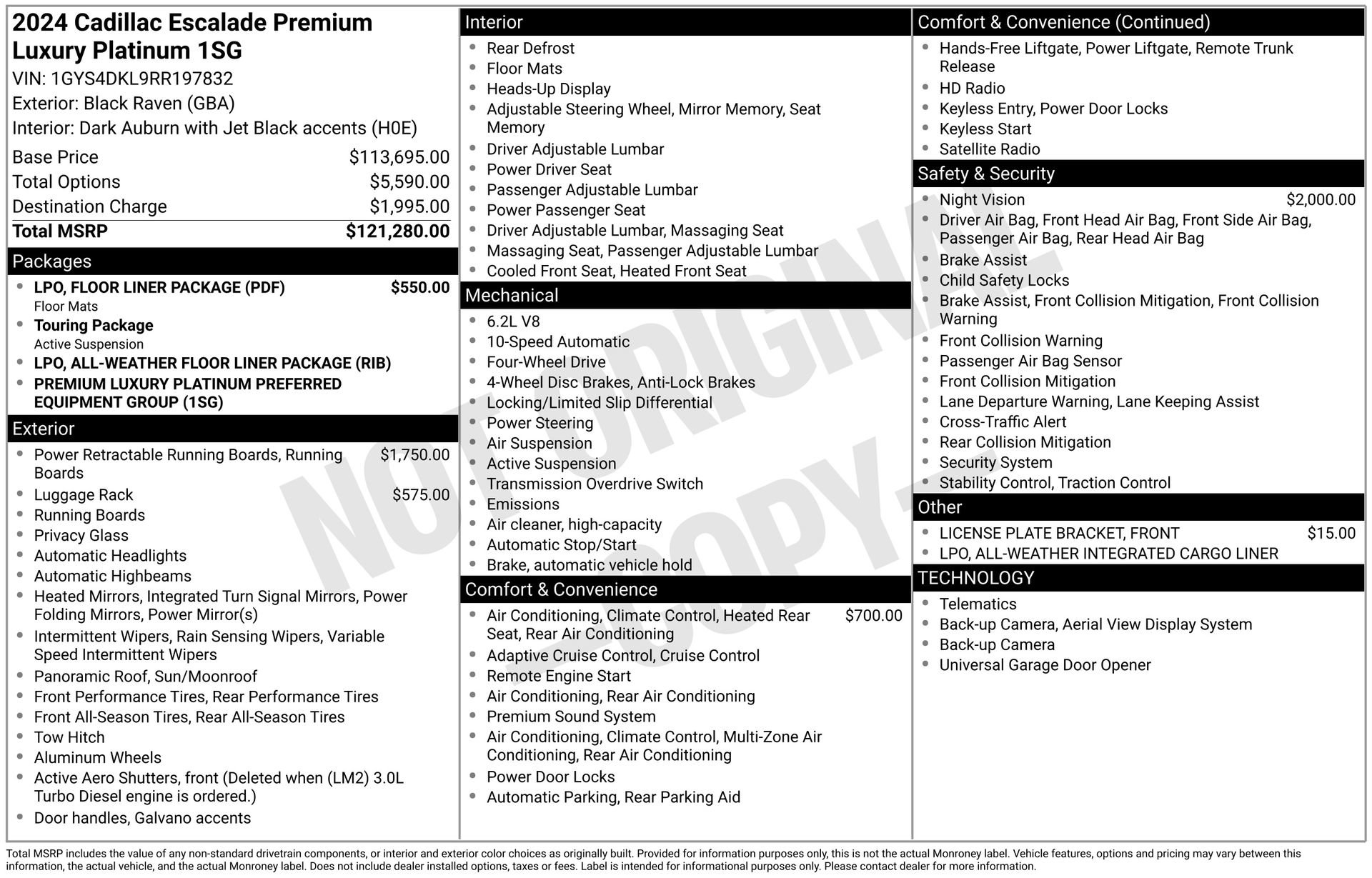 Certified 2024 Cadillac Escalade Premium Luxury Platinum w/ LPO, Floor Liner Package AWD/4WD image 48