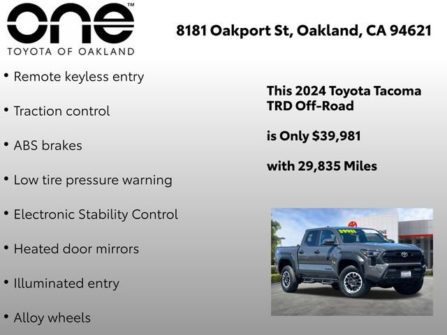 Used 2024 Toyota Tacoma TRD Off-Road w/ TRD Off Road Upgrade Package AWD/4WD image 6