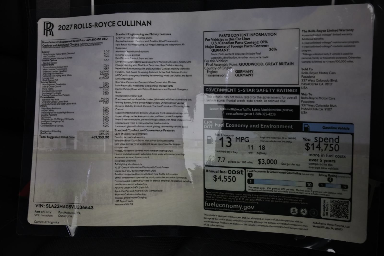 New 2027 Rolls-Royce Cullinan AWD/4WD image 38