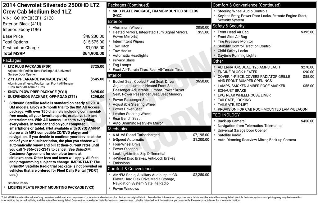 Used 2014 Chevrolet Silverado 2500 LTZ w/ LTZ Plus Package AWD/4WD image 5