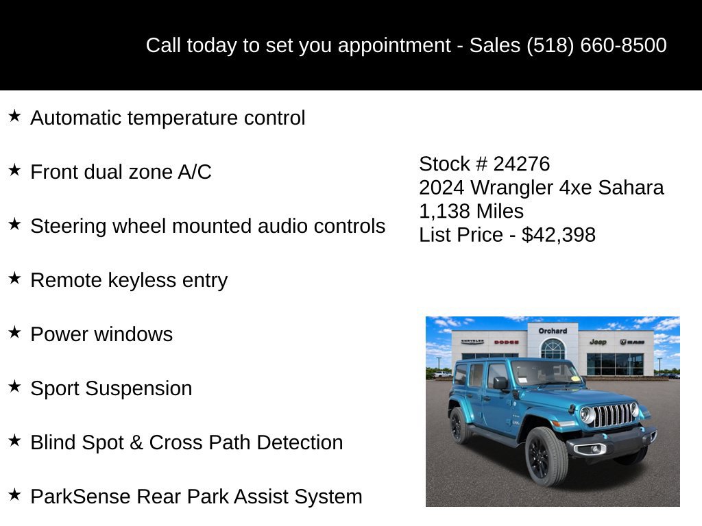 New 2024 Jeep Wrangler Unlimited Sahara w/ Technology Group AWD/4WD image 25