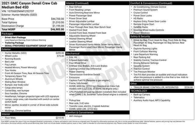 Used 2021 GMC Canyon Denali AWD/4WD image 7