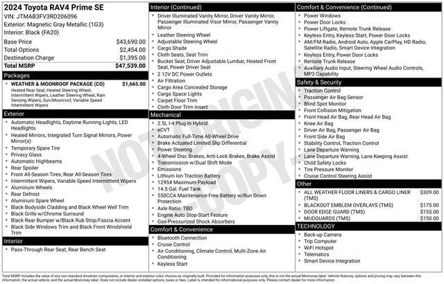 Used 2024 Toyota RAV4 SE w/ Weather & Moonroof Package AWD/4WD image 8