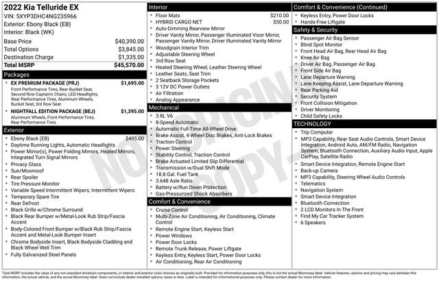 Used 2022 Kia Telluride EX w/ EX Premium Package image 34