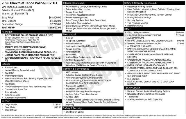 New 2026 Chevrolet Tahoe 4WD image 2