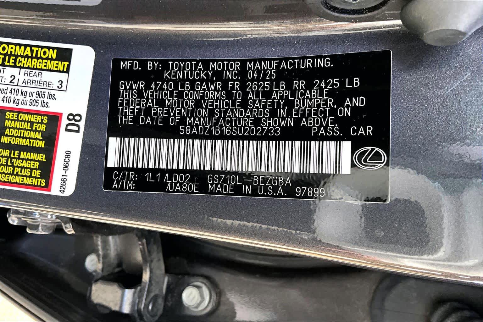 Used 2025 Lexus ES 350 w/ Premium Package FWD image 37