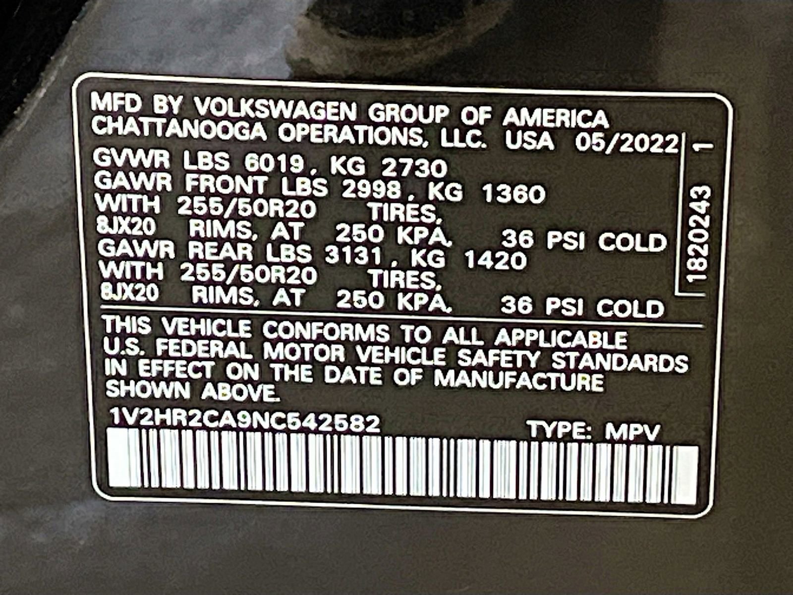 Used 2022 Volkswagen Atlas SE image 32