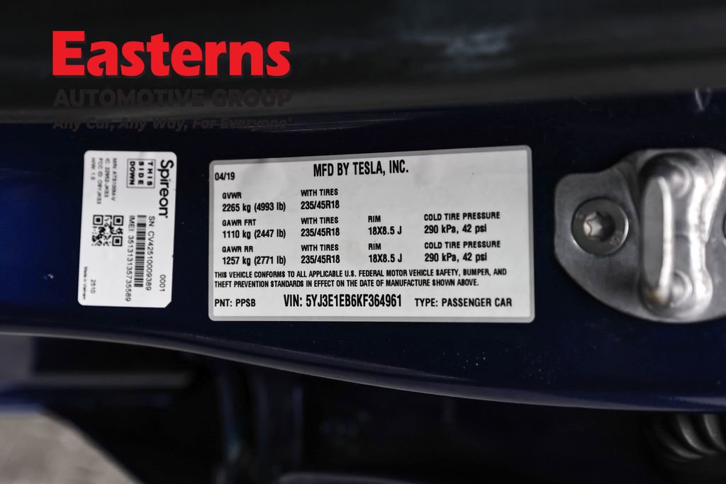 Used 2019 Tesla Model 3 Long Range image 30