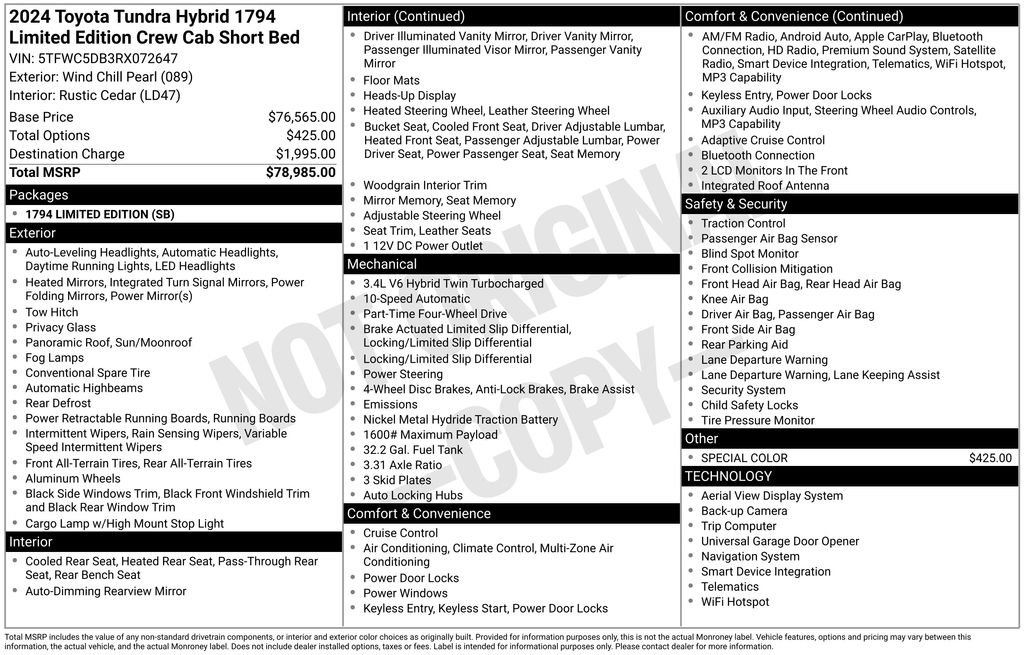 Used 2024 Toyota Tundra 1794 Edition AWD/4WD image 3
