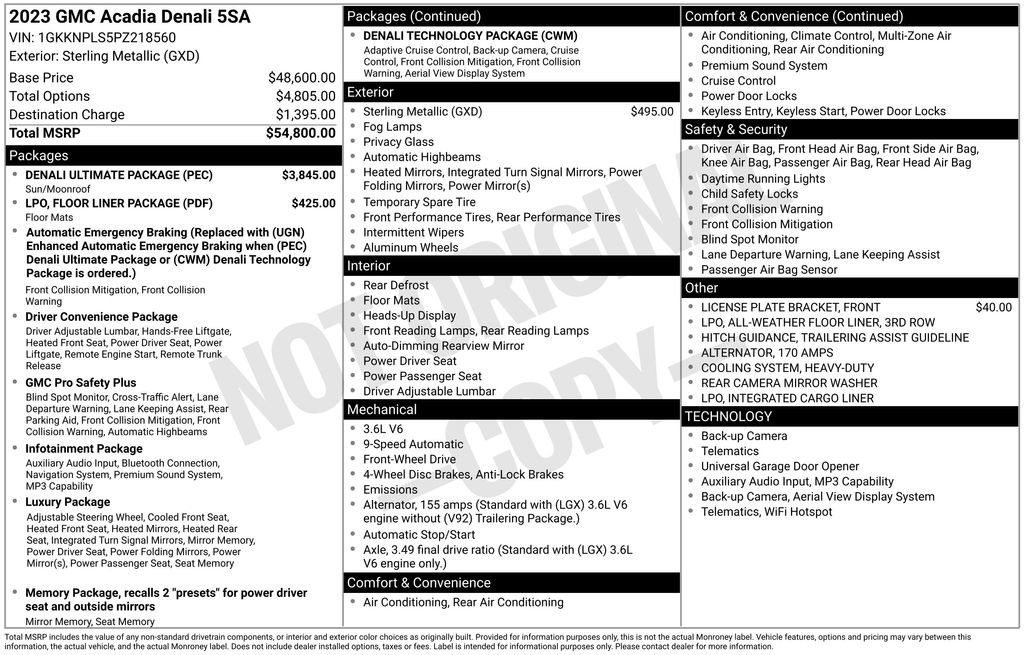 Used 2023 GMC Acadia Denali w/ Denali Ultimate Package FWD image 4