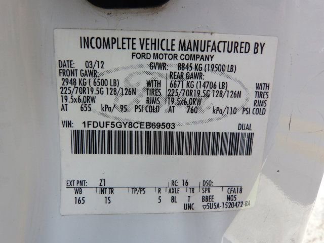 Used 2012 Ford F550 2WD Regular Cab Super Duty w/ Payload Upgrade Pkg image 43