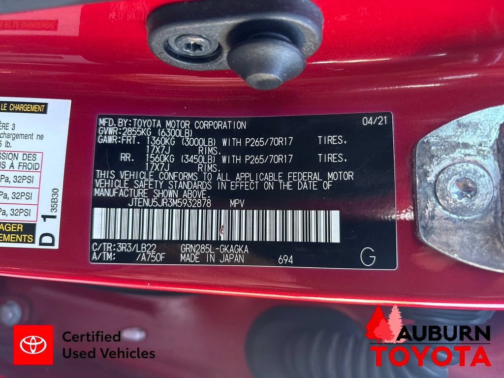 Certified 2021 Toyota 4Runner SR5 Premium AWD/4WD image 14