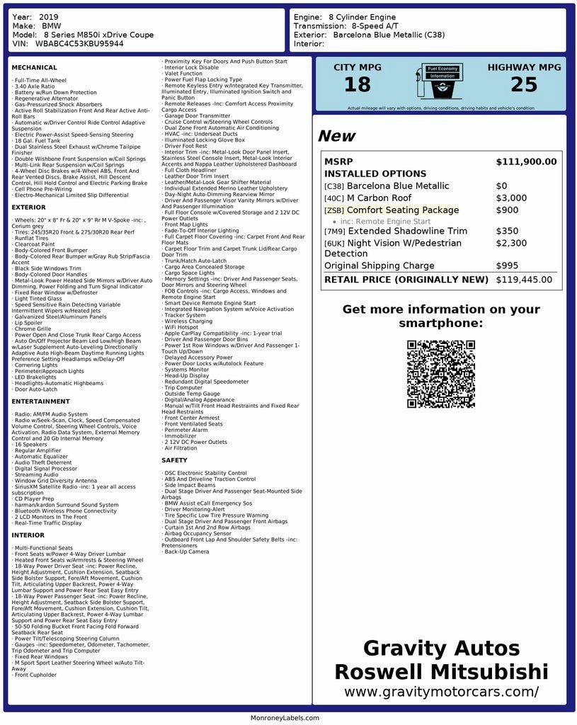 Used 2019 BMW M850i xDrive M850i xDrive w/ Comfort Seating Package image 3