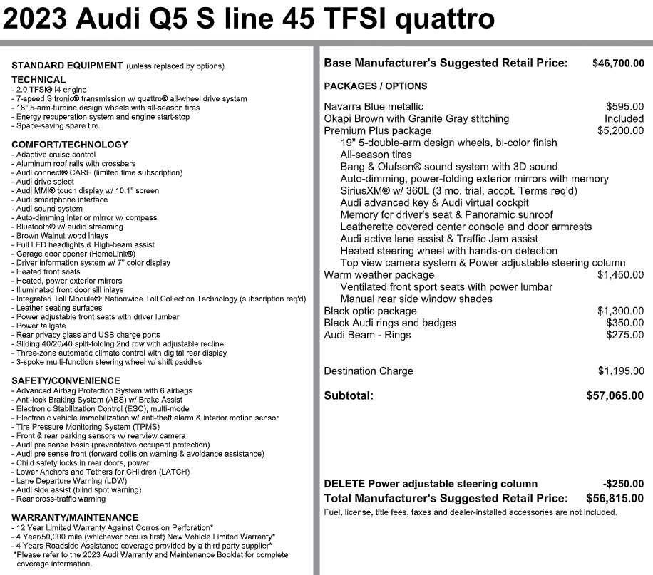 Used 2023 Audi Q5 2.0T Premium Plus w/ Premium Plus Package AWD/4WD image 3