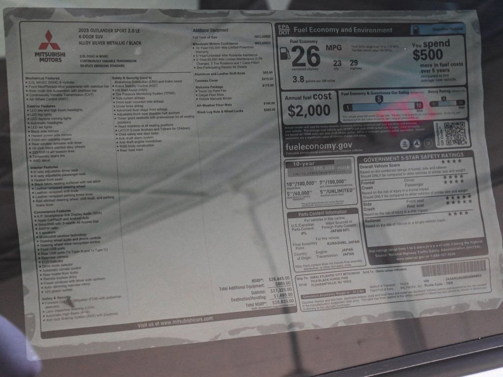 Used 2025 Mitsubishi Outlander Sport LE image 12