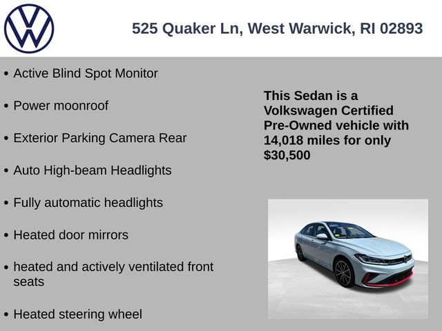 Certified 2025 Volkswagen Jetta GLI Autobahn FWD image 13