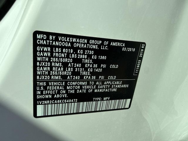 Used 2019 Volkswagen Atlas SEL Premium AWD/4WD image 30