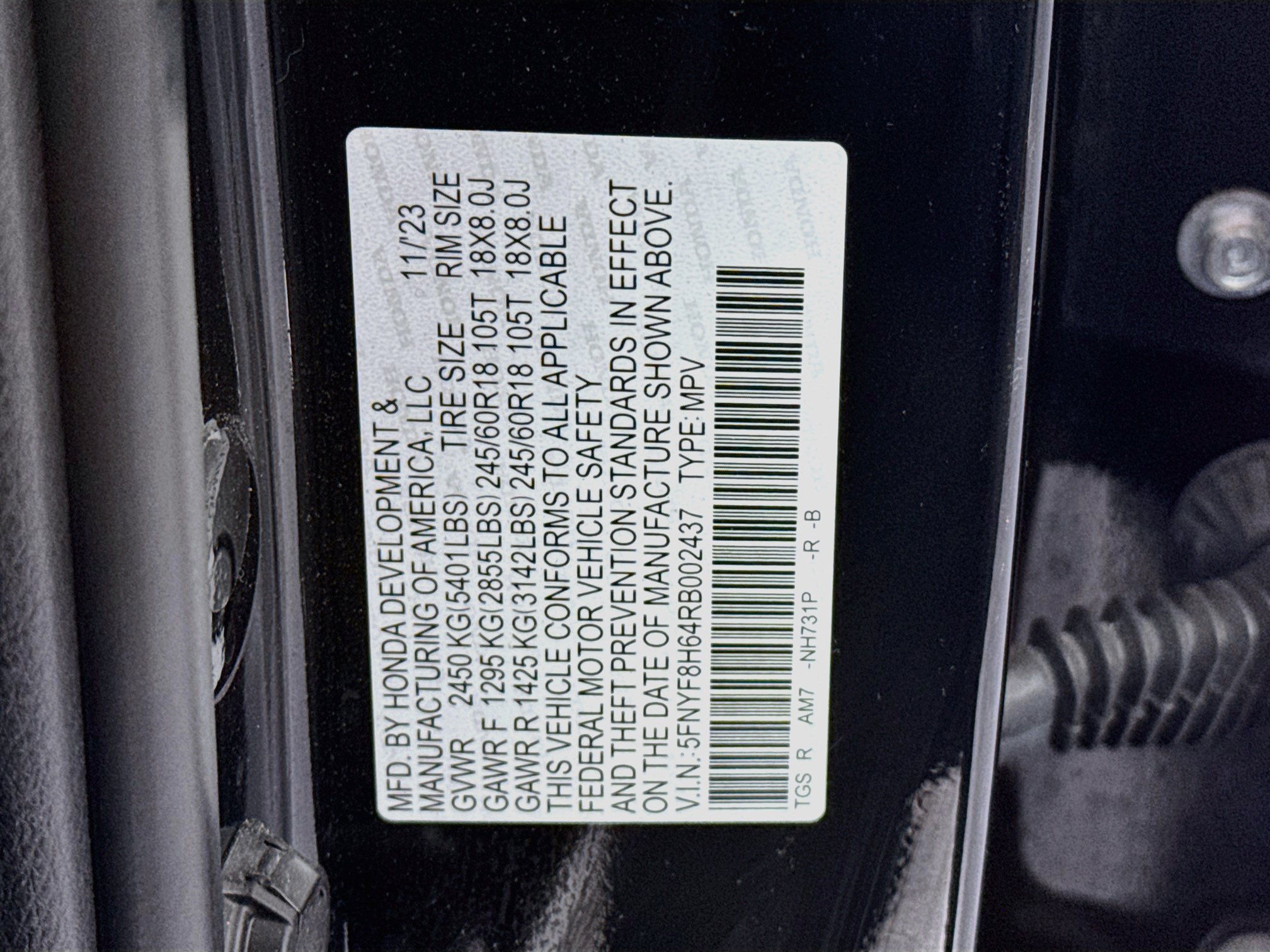 Certified 2024 Honda Passport TrailSport image 33