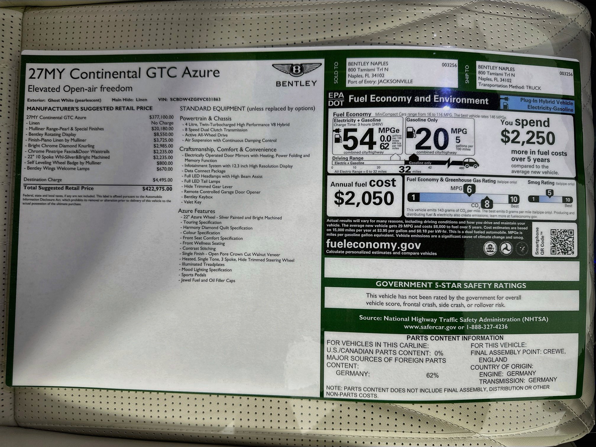 New 2027 Bentley Continental GTC AWD/4WD image 27